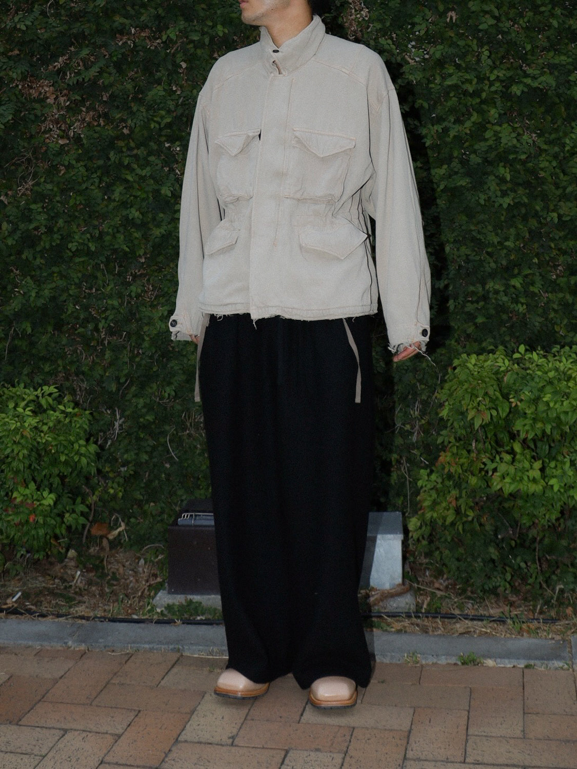 ANCELLM　SILK SUEDE FIELD JACKET