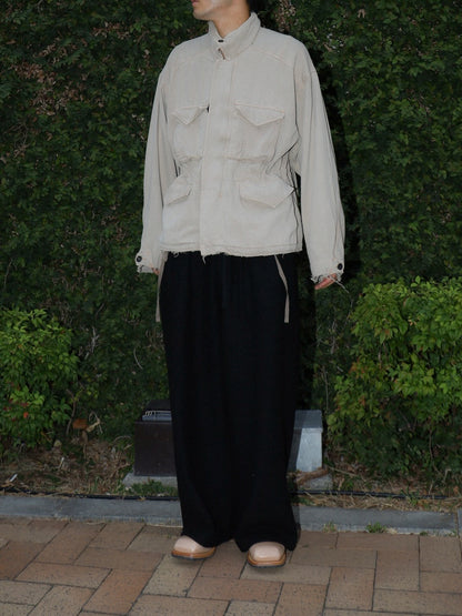 ANCELLM　SILK SUEDE FIELD JACKET