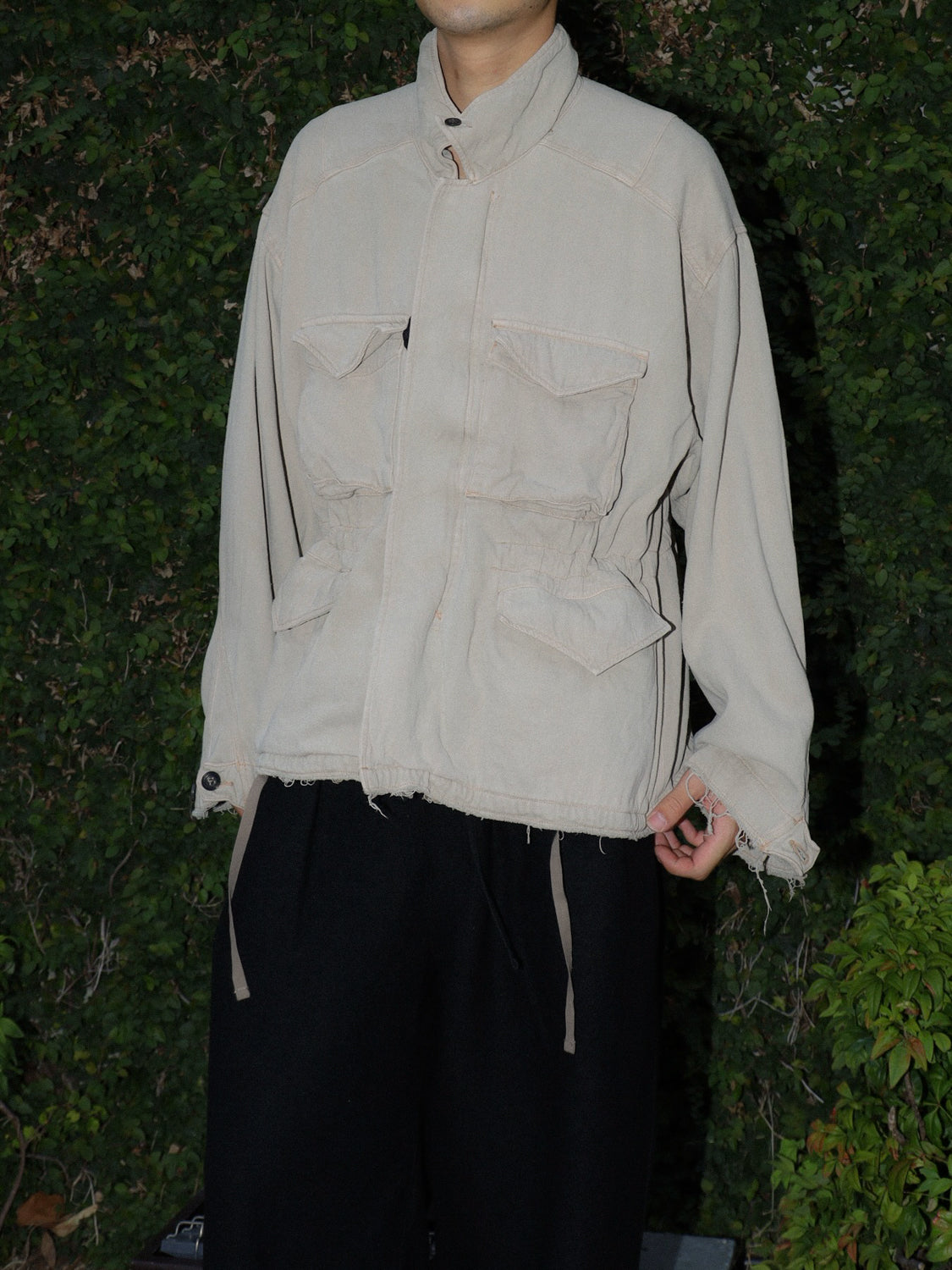 ANCELLM　SILK SUEDE FIELD JACKET