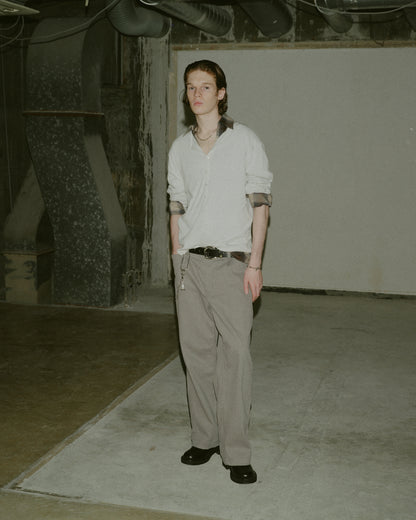 JIEDA　VINTAGE LIGHT RIB HENRY NECK L/S