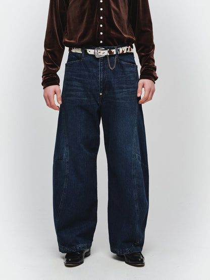 JIEDA　HAIRCALF WESTERN BELT