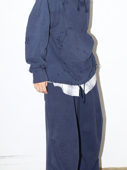 JIEDA　DAMAGE PULLOVER HOODIE