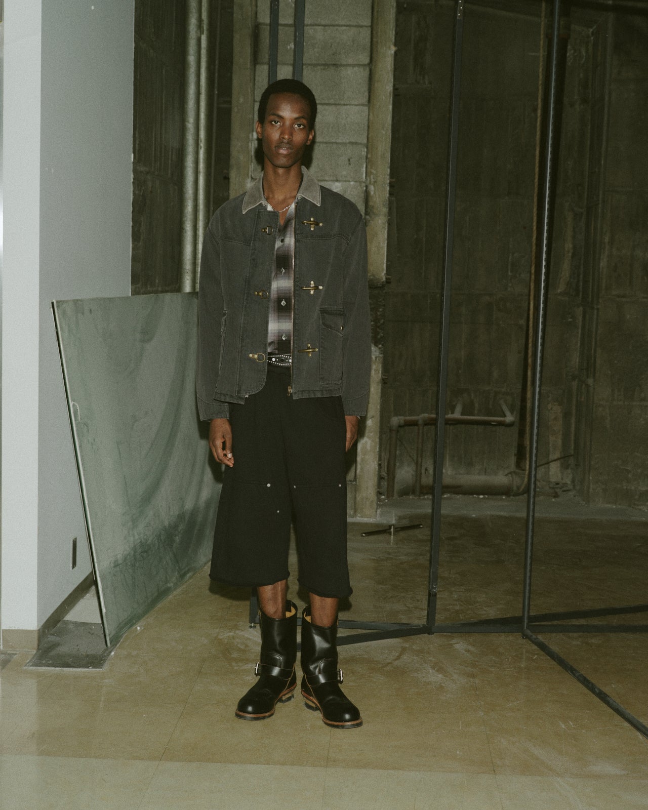 【Jieda】WRINKLE VELVET OPEN COLLAR SHIRT JIEDA CHECK OPEN COLLAR SHIRT – KIKUNOBU