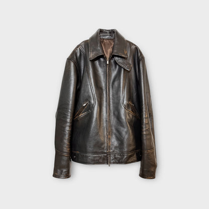 ANTHEM A　COW LEATHER VINTAGE ZIP BLOUSON