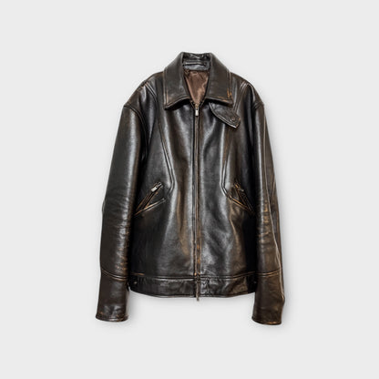 ANTHEM A　COW LEATHER VINTAGE ZIP BLOUSON