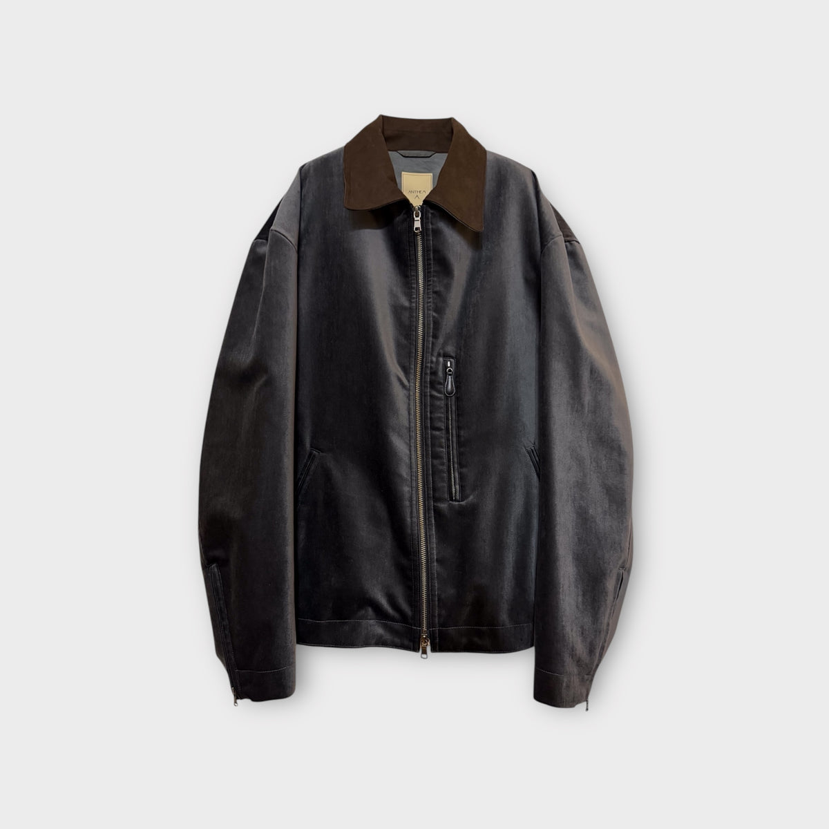 ANTHEM A　COTTON VELVET MIINIMAL RIDING JACKET