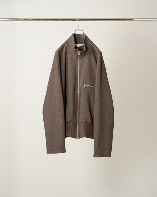 ANCELLM　SHRINK WOOL ZIP UP STAND BLOUSON