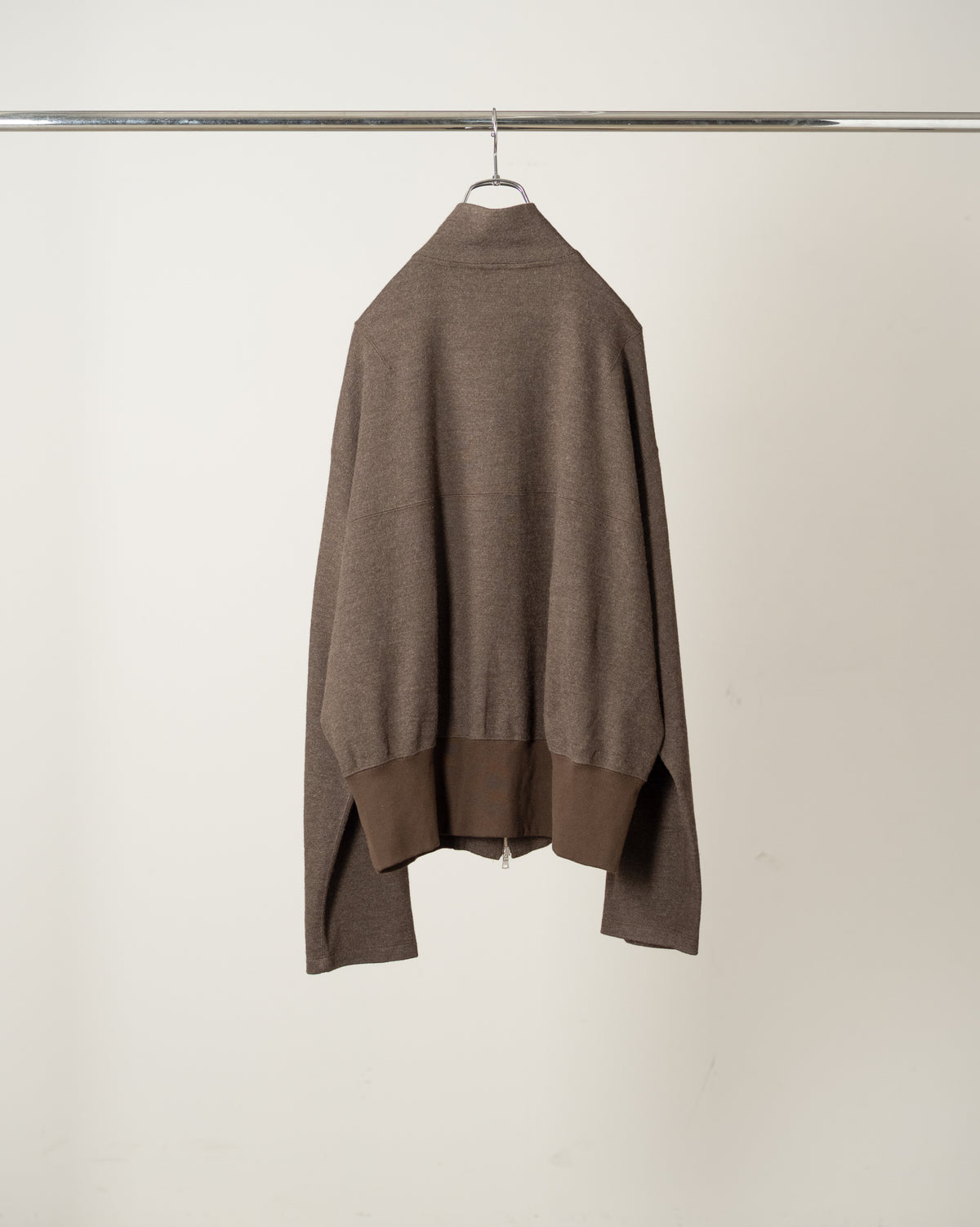 ANCELLM　SHRINK WOOL ZIP UP STAND BLOUSON