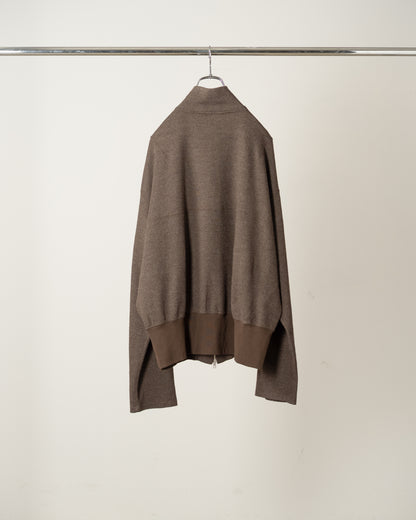 ANCELLM　SHRINK WOOL ZIP UP STAND BLOUSON