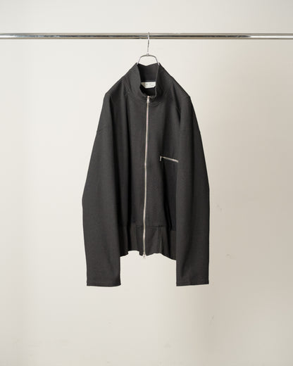 ANCELLM　SHRINK WOOL ZIP UP STAND BLOUSON
