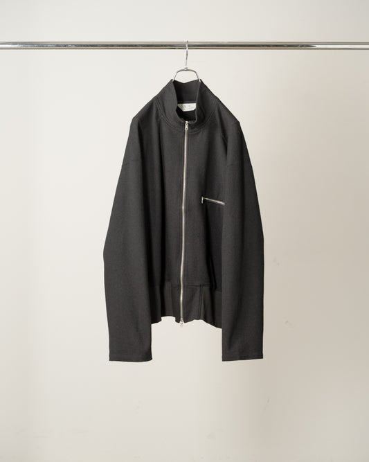 ANCELLM　SHRINK WOOL ZIP UP STAND BLOUSON