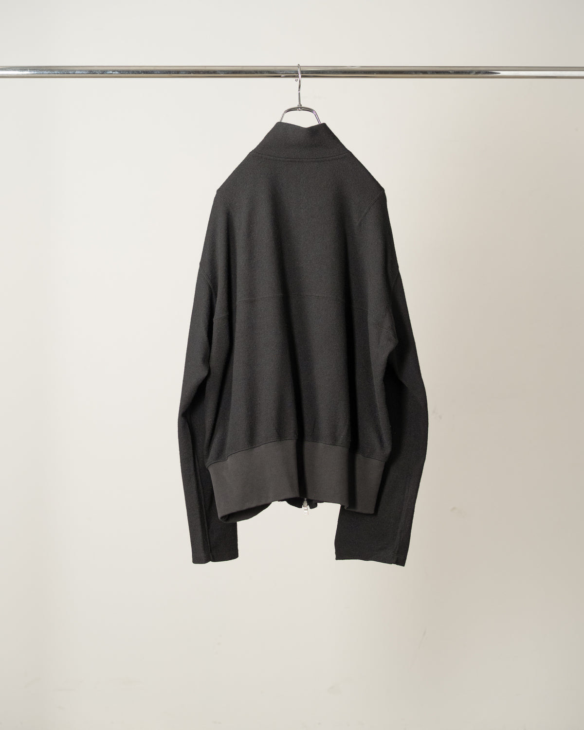 ANCELLM　SHRINK WOOL ZIP UP STAND BLOUSON