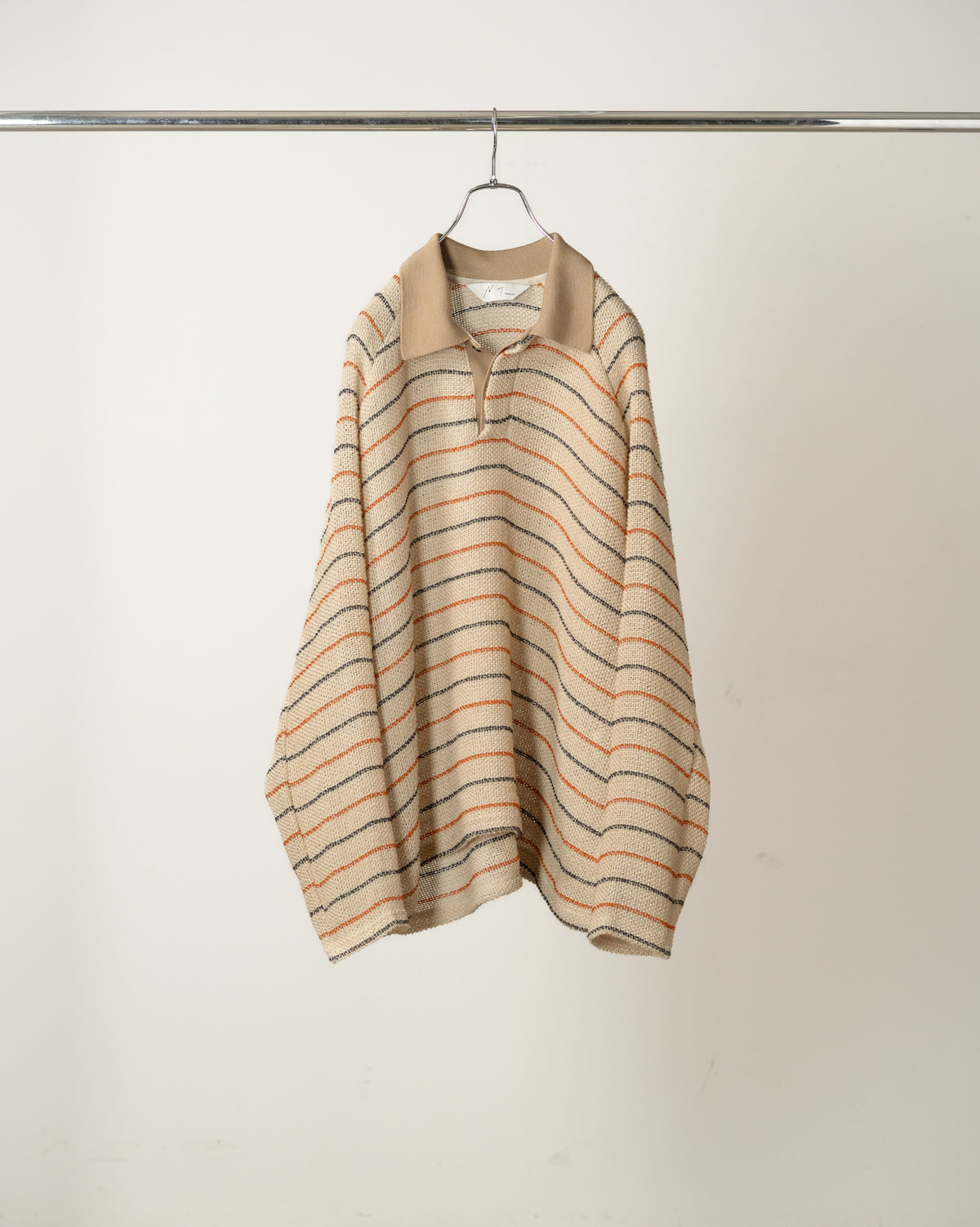 ANCELLM　CUT BORDER SKIPPER SHIRT