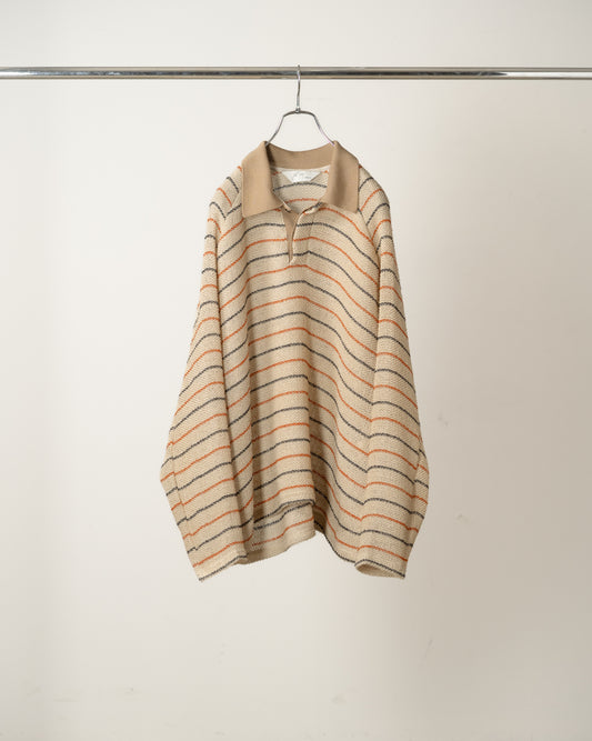 ANCELLM　CUT BORDER SKIPPER SHIRT