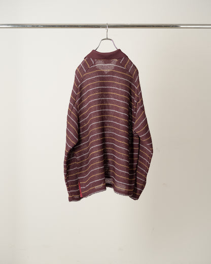 ANCELLM　CUT BORDER SKIPPER SHIRT