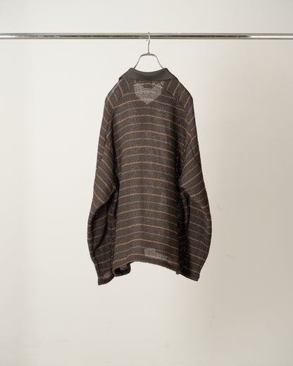 ANCELLM　CUT BORDER SKIPPER SHIRT