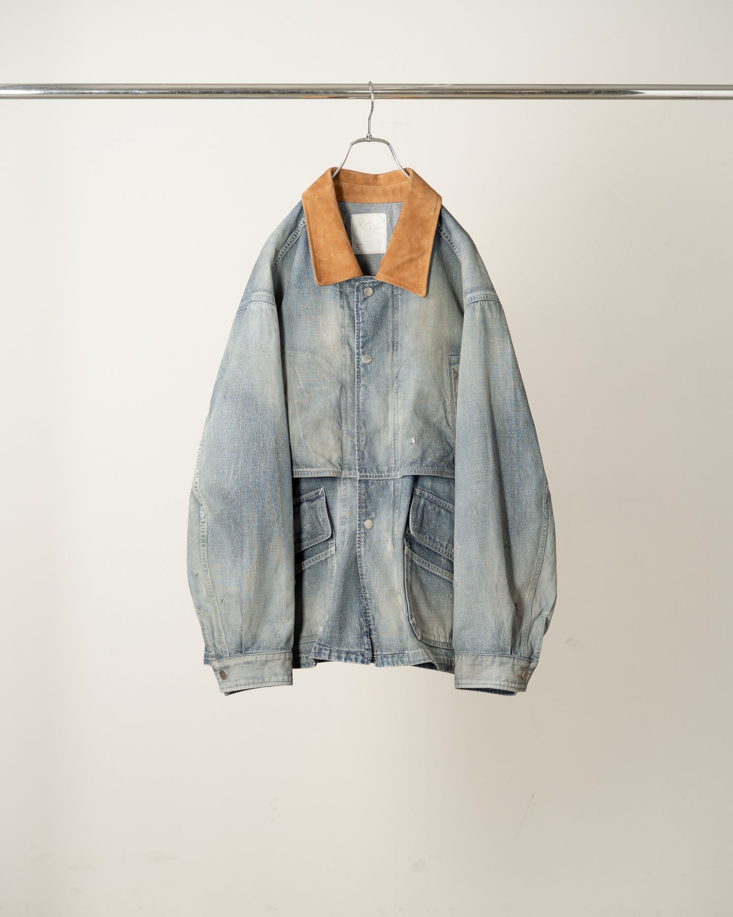 ANCELLM　AGING DENIM HALF JACKET