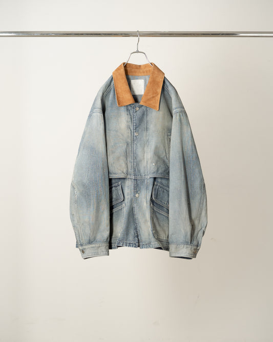 ANCELLM　AGING DENIM HALF JACKET