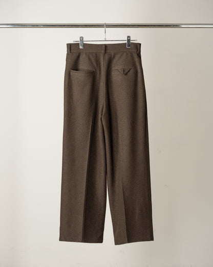 ANCELLM　WOOL CUT WIDE TUCK SLACKS