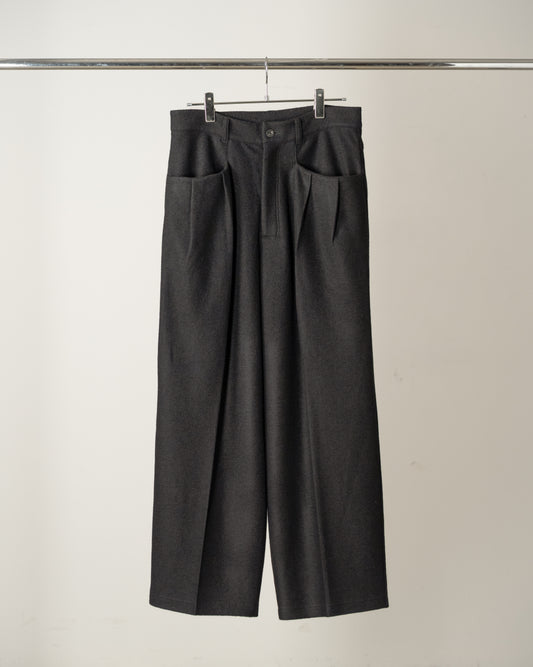 ANCELLM　WOOL CUT WIDE TUCK SLACKS
