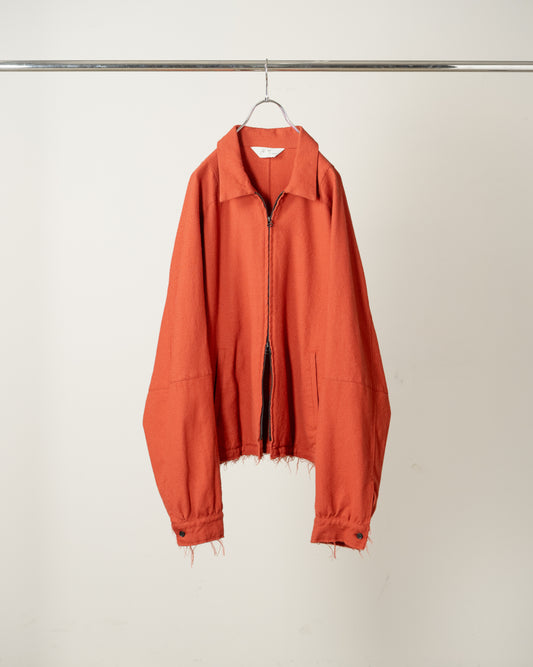 ANCELLM　SHRINK WOOL ZIP-UP SHIRT JACKET