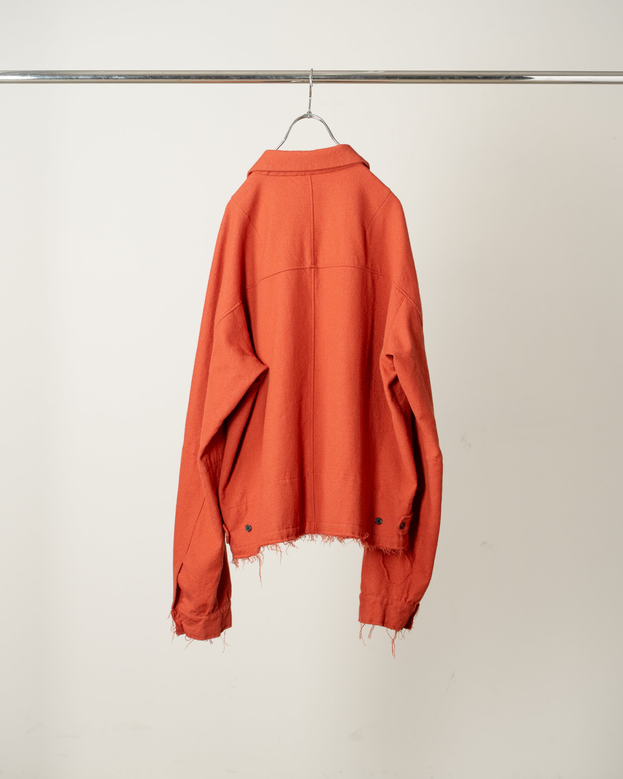 ANCELLM SHRINK WOOL ZIP-UP SHIRT JACKET – KIKUNOBU
