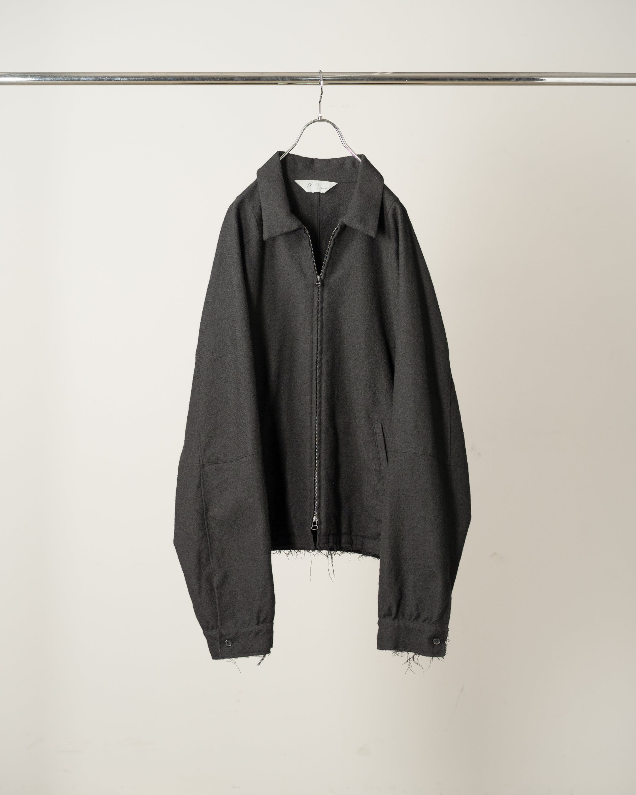 ANCELLM SHRINK WOOL ZIP-UP SHIRT JACKET – KIKUNOBU