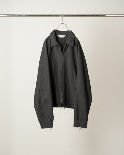 ANCELLM　SHRINK WOOL ZIP-UP SHIRT JACKET