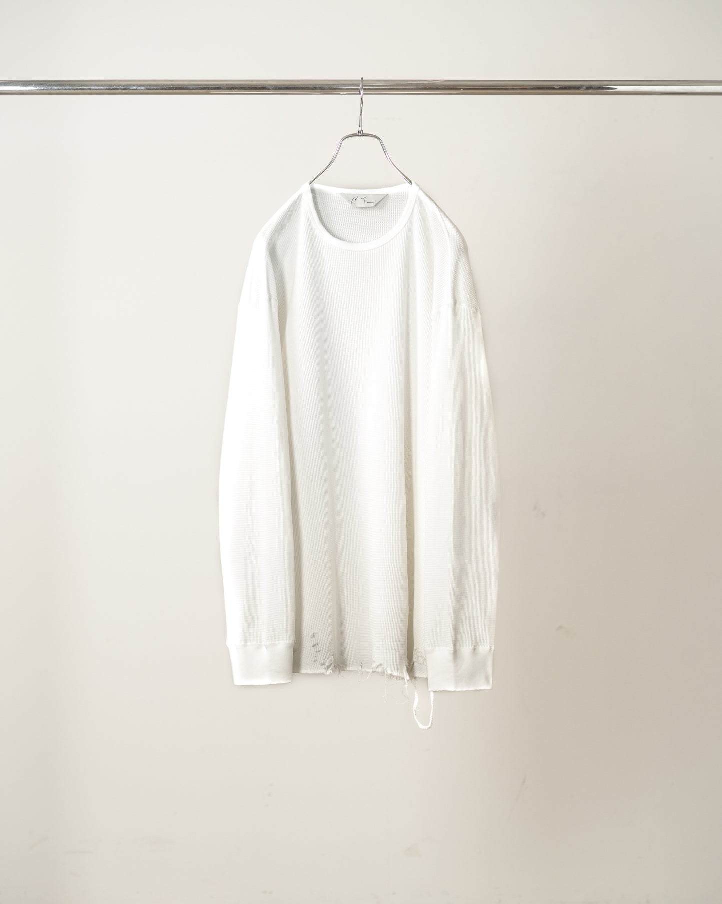 ANCELLM　DAMAGE WAFFLE CREW LS