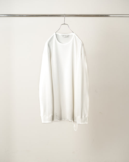 ANCELLM　DAMAGE WAFFLE CREW LS