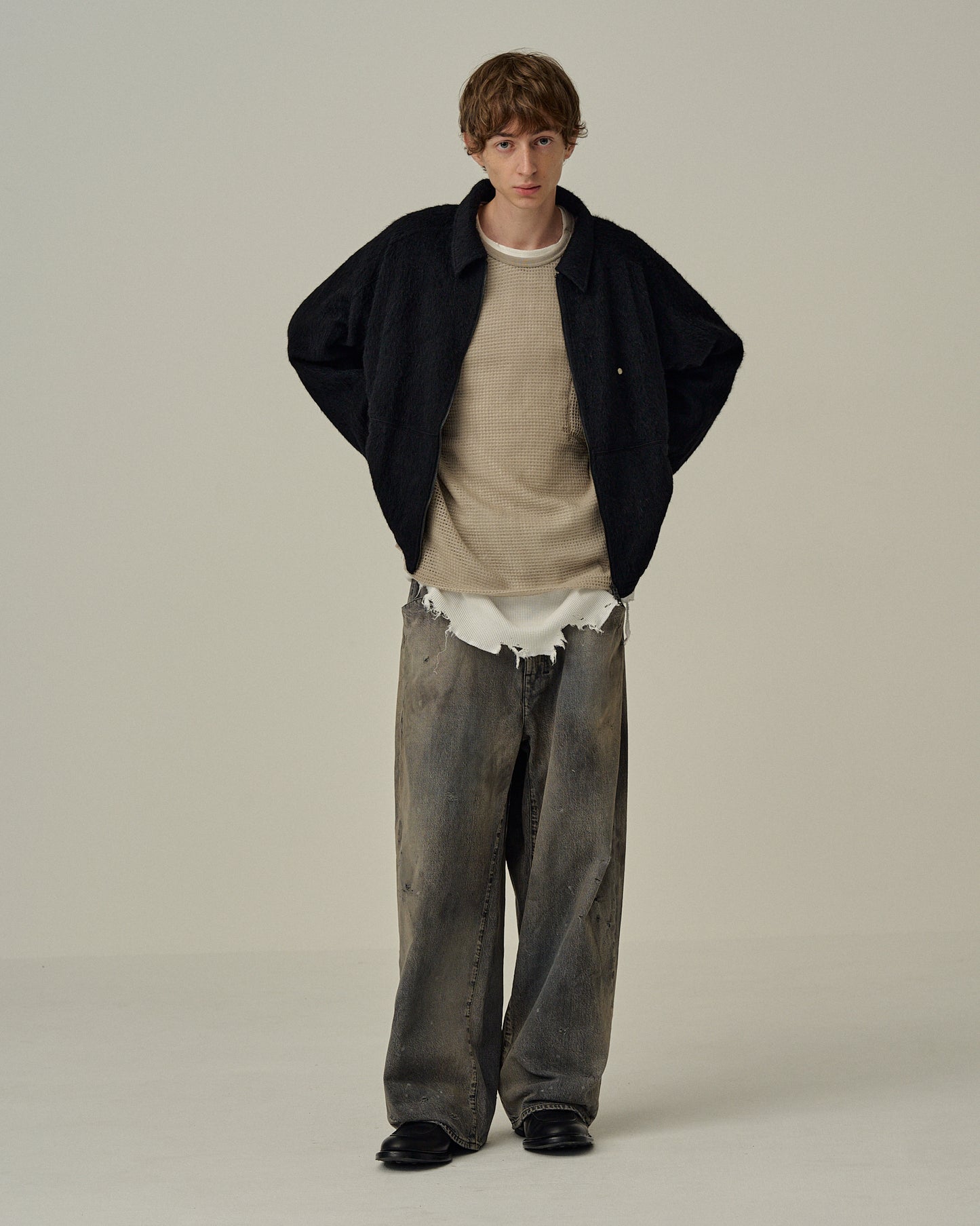 SHAGGY ZIP UP SHIRT