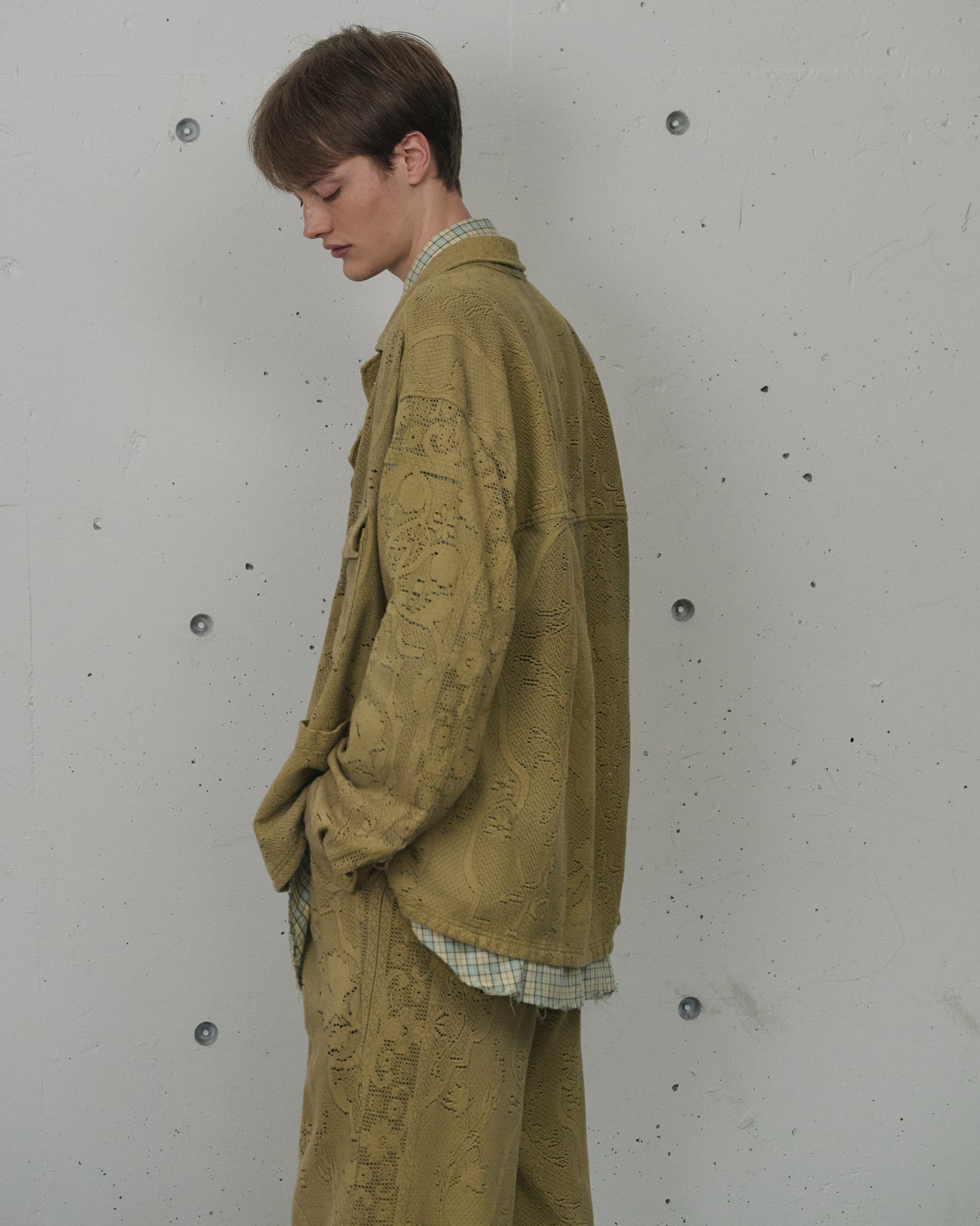 ANCELLM　AGING LACE WORK SHIRT