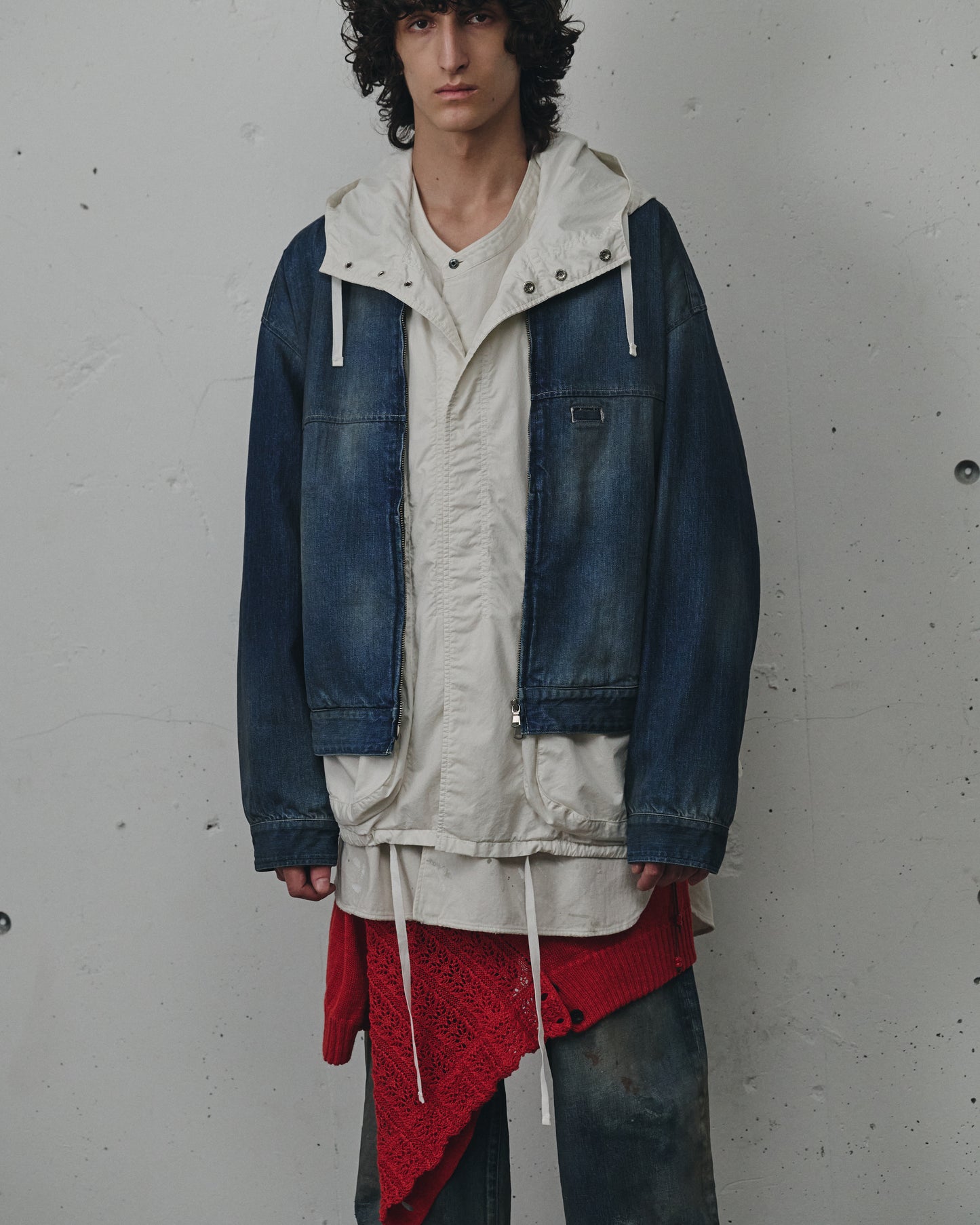 ANCELLM　LACED KNIT CARDIGAN