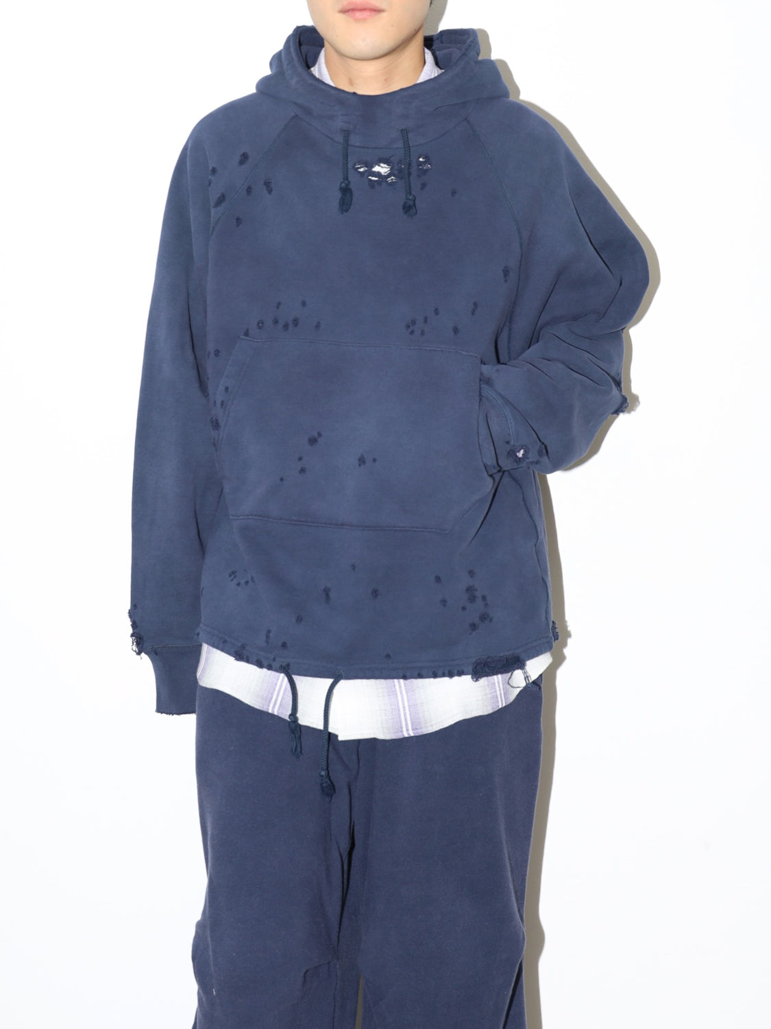 JIEDA　DAMAGE PULLOVER HOODIE