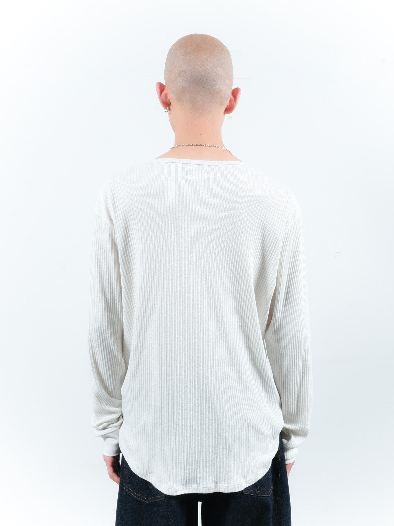 JIEDA　VINTAGE LIGHT RIB HENRY NECK L/S