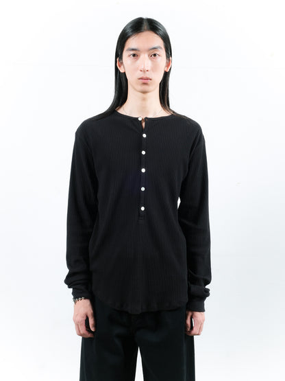 JIEDA　VINTAGE LIGHT RIB HENRY NECK L/S