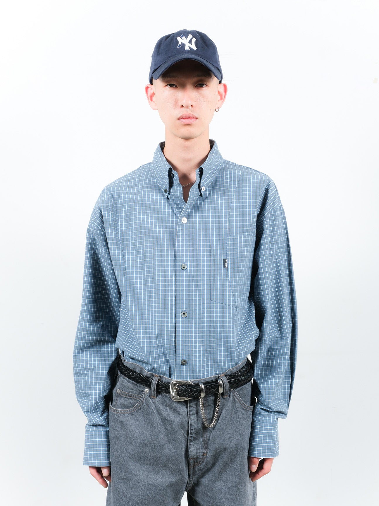 【新品未使用】everyone check button down shirt JIEDA CHECK SWITCHING SHIRT – KIKUNOBU