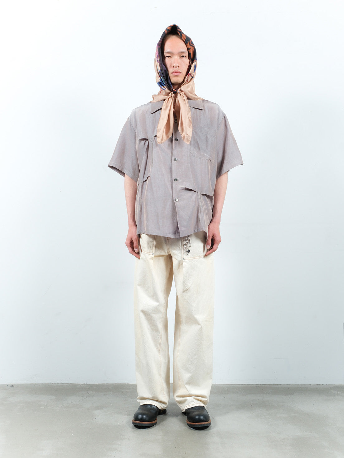 JIEDA　HAND STITCH OPEN COLLAR SHIRT S/S