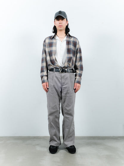 JIEDA　CHECK SKIPPER SHIRT