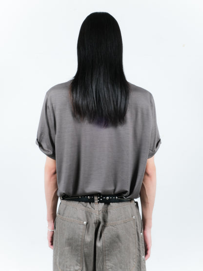 JIEDA　SLEEVE ROLL UP WOOL TEE