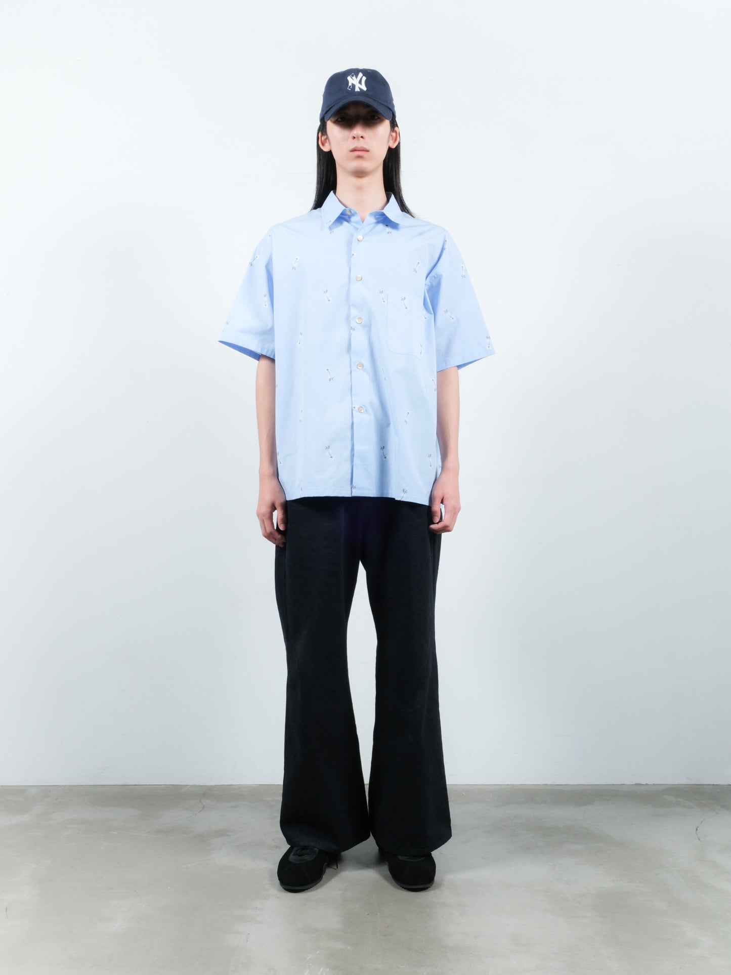 JIEDA　BONE FLOWER SHIRT S/S