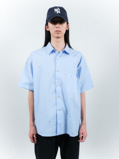 JIEDA　BONE FLOWER SHIRT S/S