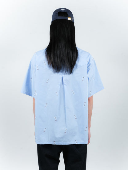 JIEDA　BONE FLOWER SHIRT S/S