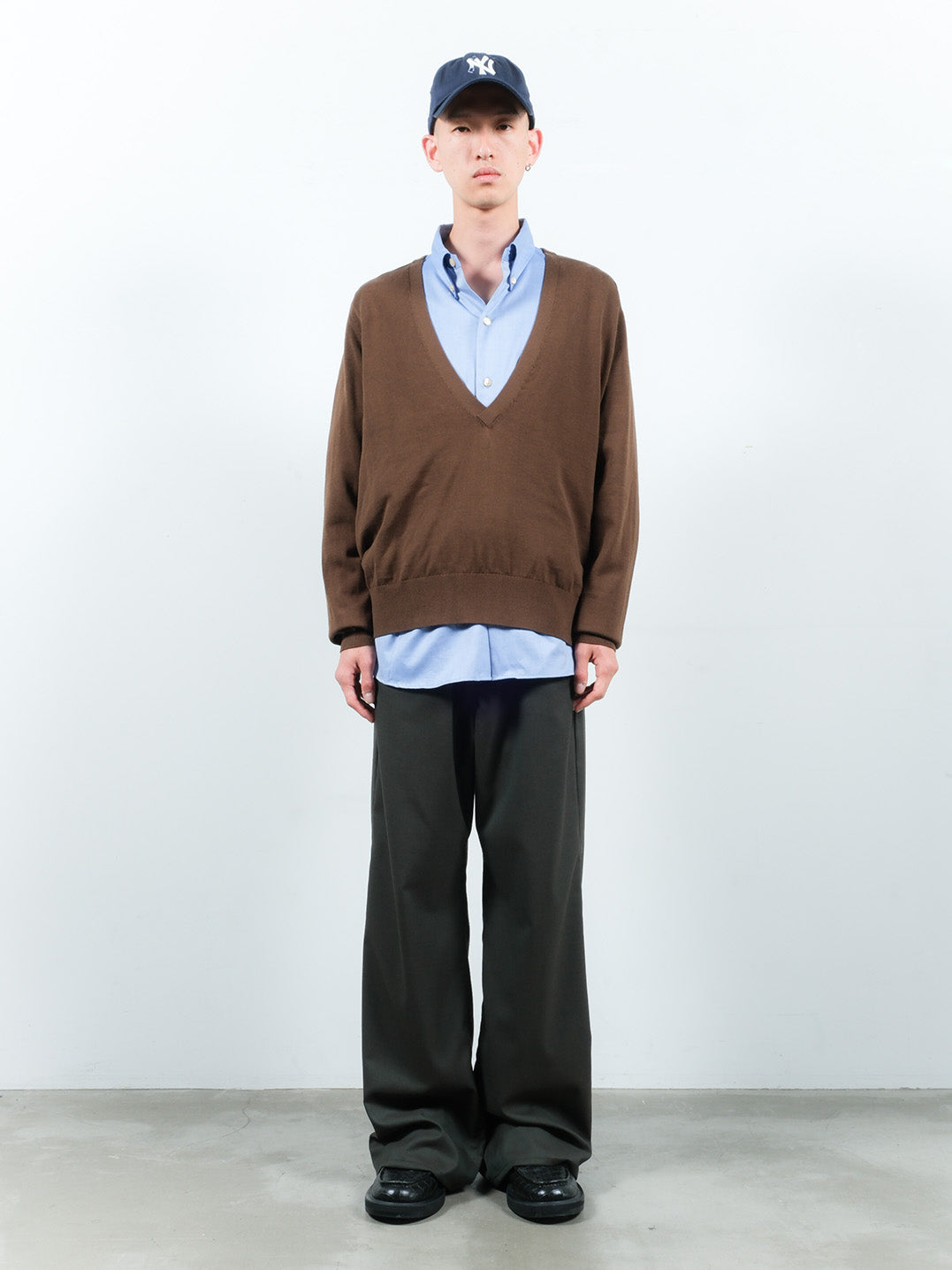 JIEDA　COTTON SILK V NECK KNIT