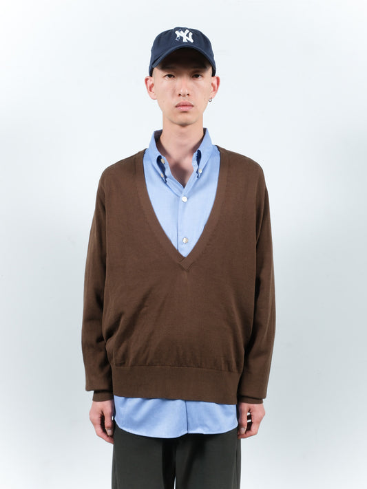 JIEDA　COTTON SILK V NECK KNIT