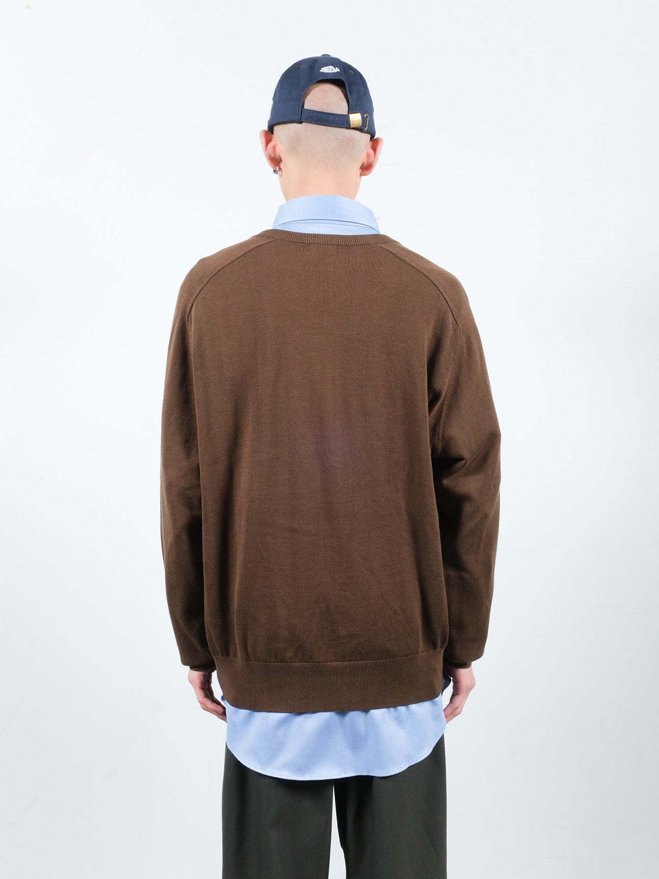 JIEDA　COTTON SILK V NECK KNIT