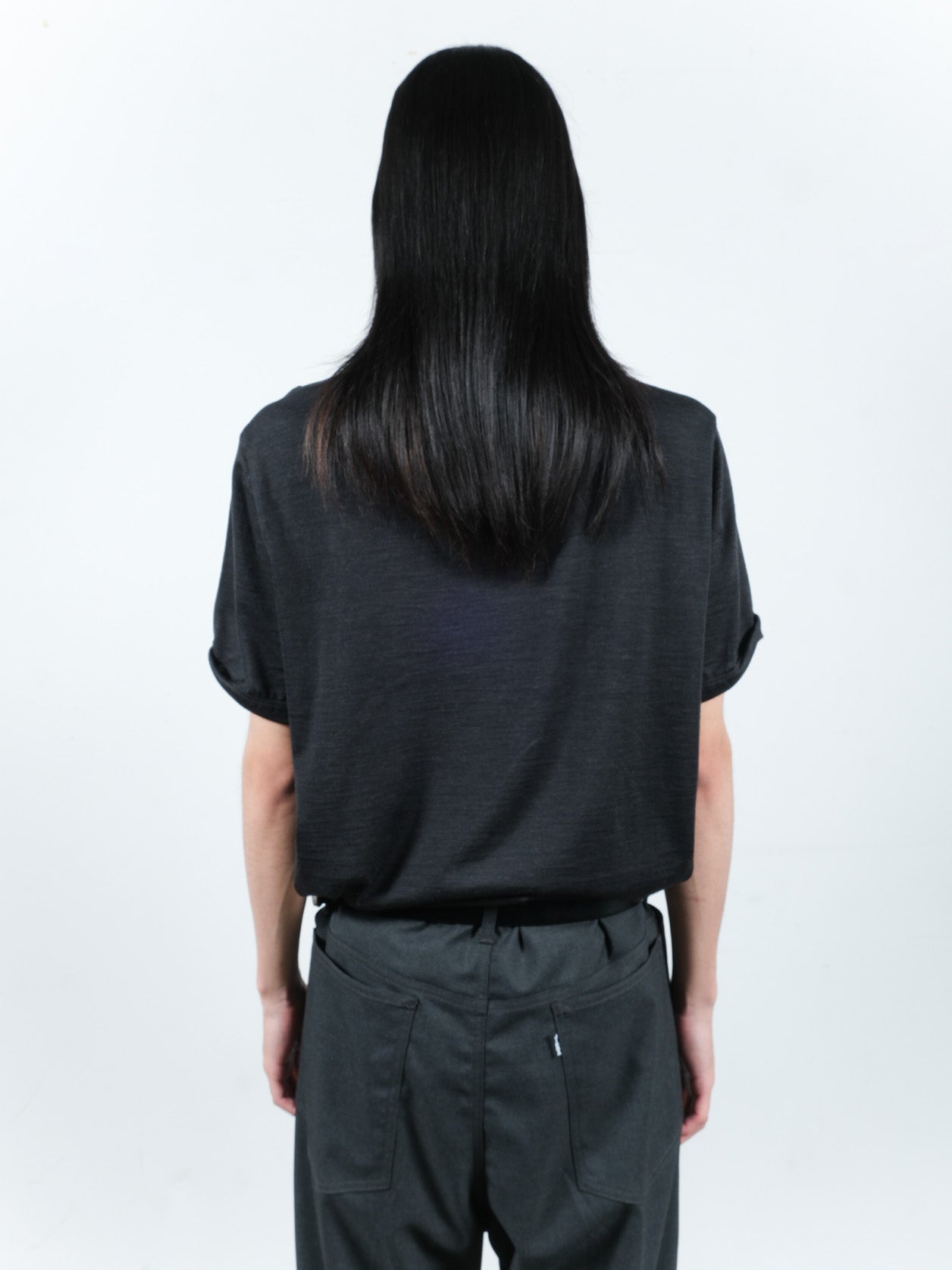 JIEDA　SLEEVE ROLL UP WOOL TEE