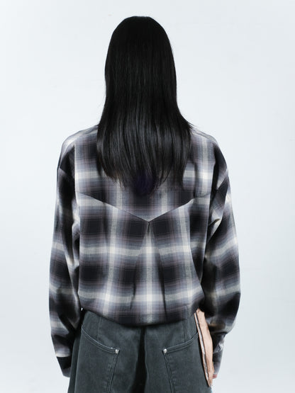 JIEDA　CHECK SKIPPER SHIRT