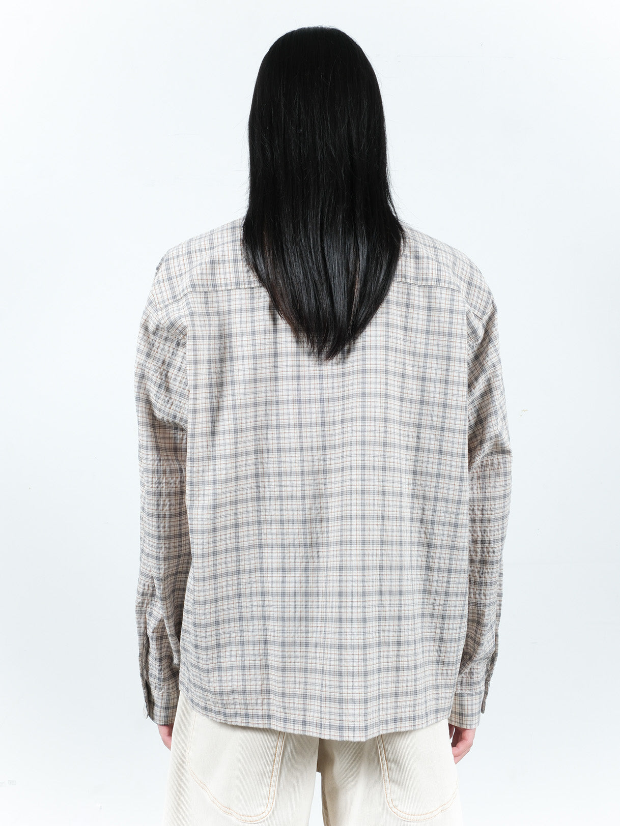 JIEDA　SEERSUCKER ZIP SHIRT