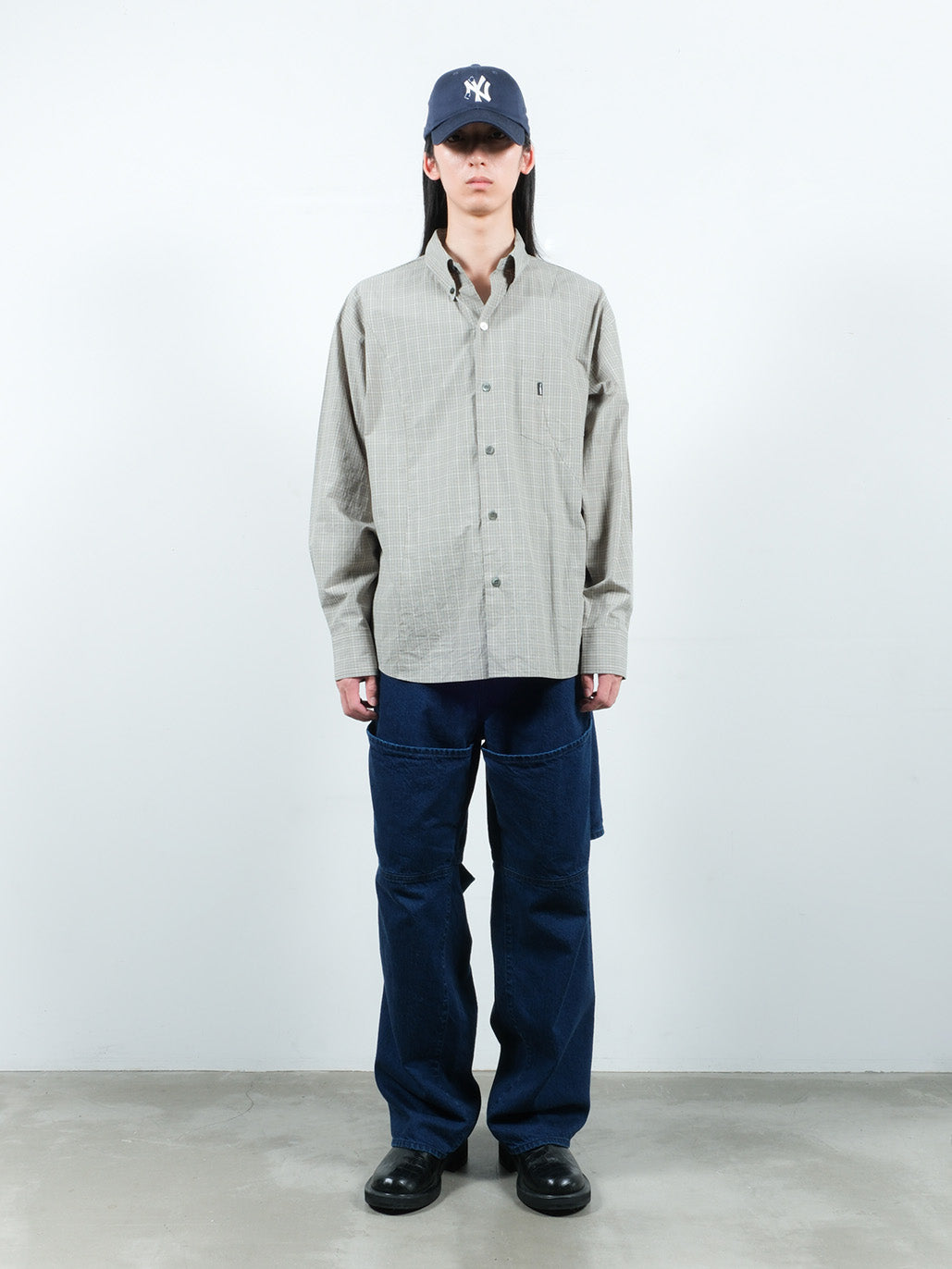 JIEDA　CHECK SWITCHING SHIRT